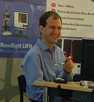 NanoSights Head of Development, Dr Patrick Hole