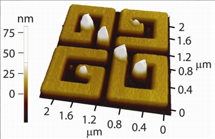 Surface plasmon patterns can be imprinted on metallic nanostructures for subsequent high resolution imaging with standard surface probe techniques. 