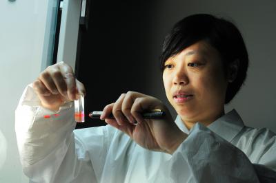 Dr. Huo works with nanoparticles in her lab at the University of Central Florida in Orlando.

Credit: University of Central Florida