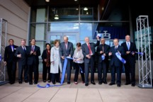 UB held a ribbon-cutting ceremony May 10 to officially dedicated its new Barbara and Jack Davis Hall, a $75 million environmentally friendly engineering research facility. 