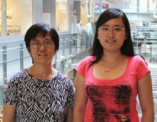 ASU associate professor Yung Chang (l) and graduate student Xiaowei Liu were part of a multidisciplinary Biodesign team developing synthetic vaccines using DNA nanotechnology. Other members of the research team included: Hao Yan, Yan Liu, Craig Clifford, Yang Xu and Tao Yu.