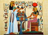 The blue pigment used in ancient Egyptian artwork may foster development of new materials for TV remote controls, security inks and other modern technology.
Credit: Hemera/Thinkstock