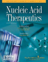 Nucleic Acid Therapeutics is published in print and online six times per year. For more information visit www.liebertpub.com/nat.

Credit: 2013, Mary Ann Liebert, Inc., publishers