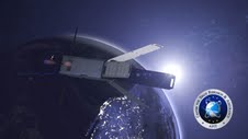 An artist rendering shows what the ALICE CubeSat will look like in space. Developed and built by the Air Force Institute of Technology, the micro-satellite will test the operation of carbon nanotubes as electron emitters in space. Image courtesy of Air Force Institute of Technology
