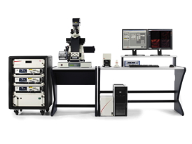 The Leica SR GSD 3D super-resolution system for 3D localization microscopy attains a resolution of 20 nanometers in x and y and up to 50 nanometers in z direction.   