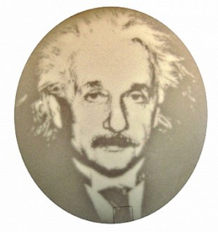 In previous research, Rice synthetic biologist Jeff Tabor and colleagues created colonies of light-sensitive bacteria that exhibited complex patterns when exposed to images, like this portrait of Albert Einstein. In a new study, Tabor and colleagues realized that light could be used to create time-varying gene-expression signals that rise and fall, similar to those used in electronic engineering. Credit: Matt Good and Jeff Tabor 