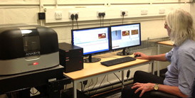 Dr John Walton using the Anasys AFM-IR at the University of Manchester.