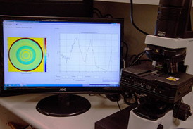 The Phasefocus Optical Profiling system in use at Brien Holden Vision Institute, Sydney, Australia.