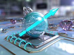 Vision of a future quantum computer with chips made of diamond and graphene Image: Christoph Hohmann / NIM