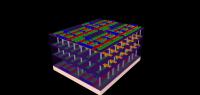 This illustration represents the four-layer prototype high-rise chip built by Stanford engineers. The bottom and top layers are logic transistors. Sandwiched between them are two layers of memory. The vertical tubes are nanoscale electronic "elevators" that connect logic and memory, allowing them to work together to solve problems.

Credit: Max Shulaker, Stanford