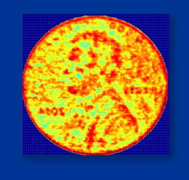 The micrometer-resolution image, taken from roughly half a meter (1.5 feet) away, shows the height of a US penny at various points.
CREDIT: Ali Hajimiri/Caltech