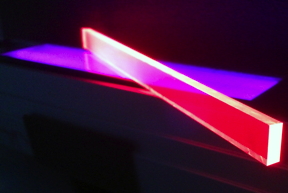 Quantum dot LSC devices under ultraviolet illumination.

