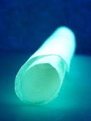 A new, environmentally-friendly paper that glows could lead to sustainable, roll-up electronics. 
Credit: American Chemical Society 