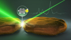 This is an illustration of light-mediated detection of a molecule.
CREDIT: N. Antille, EPFL