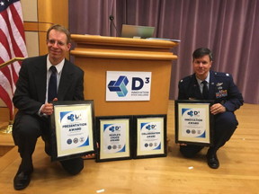 Paul Jaffe and Peter Garretson with Awards