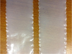 Adding eggshell nanoparticles to a bioplastic (shown above) increases the strength and flexibility of the material, potentially making it more attractive for use in the packaging industry.
CREDIT: Vijaya Rangari/Tuskegee University