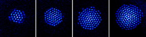 NIST physicists have built a quantum simulator made of trapped beryllium ions (charged atoms) that are proven to be entangled, a quantum phenomenon linking the properties of all the particles. The spinning crystal, about 1 millimeter wide, can contain anywhere from 20 to several hundred ions.
CREDIT: NIST