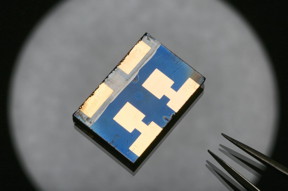 This is a Perovskite solar cell prototype.
CREDIT: Alain Herzog / EPFL
