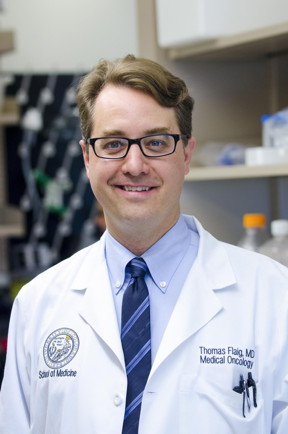 Thomas Flaig, MD, describes the use of gold nanoparticles, lasers, antibodies and bioluminescence to target bladder cancer.
CREDIT
University of Colorado Cancer Center