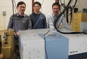 Left to right: Research contributors and Lehigh electrical and computer engineering graduate students Ji Chen, Liang Gao and Yuan Jin stand in the Terahertz Photonics laboratory of Sushil Kumar in the Sinclair Building at Lehigh University.
CREDIT
Sushil Kumar, Lehigh University