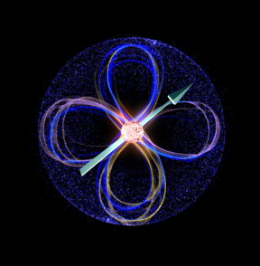 This is an artists impression of spin-orbit coupling of atom qubits.

CREDIT
CQC2T. Illustration: Tony Melov