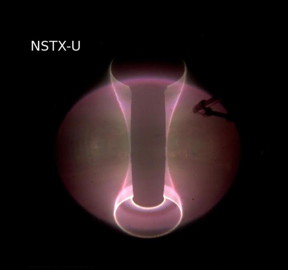Fast-camera photo of a plasma produced by the first NSTX-U operations campaign.

CREDIT
NSTX-U experiment