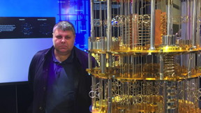 Photo shows Dr. Alexeev with a model of an IBM Q quantum computer.

CREDIT
Argonne National Laboratory