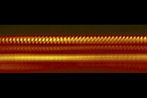 This greatly magnified image shows four layers of atomically thin materials that form a heat-shield just two to three nanometers thick, or roughly 50,000 times thinner than a sheet of paper.

CREDIT
National Institute of Standards and Technology