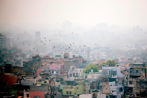 Caption: Air pollution from coal-fired plant has been a major concern for air quality in such cities as Delhi, India, photographed here by Getty Images.