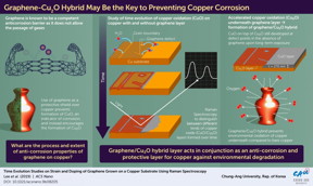 Scientists in Korea are first to observe an unprecedented way in which graphene forms a hybrid layer that prevents copper corrosion

CREDIT
Chung-Ang University