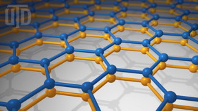 Graphene is a single layer of carbon atoms arranged in a flat honeycomb pattern, where each hexagon is formed by six carbon atoms at its vertices. University of Texas at Dallas physicists are studying the electrical properties that emerge when two layers of graphene are stacked.

CREDIT
University of Texas at Dallas