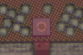 MIT researchers have developed a bright, efficient silicon LED, pictured, that can be integrated directly onto computer chips. The advance could reduce cost and improve performance of microelectronics that use LEDs for sensing or communication.
Credits:Courtesy of the researchers