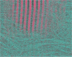 Adding antioxidants can push the resolution limit of polymer electron microscopy to reveal a structure smaller in scale (blue) compared to the structure previously observed (pink) in this false-color image.

CREDIT
Brooke Kuei, Penn State

