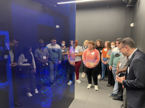 Open Quantum Initiative Fellowship students receive a behind the scenes look at IBM’s quantum research lab at the Thomas J. Watson Research Center in Yorktown Heights, New York.
CREDIT
Kate Timmerman