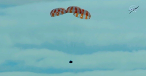 Orion on Parachutes. Credit: NASA