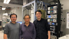 A team of Princeton University physicists led by (from left) Professor Sanfeng Wu, Professor Nai Phuan Ong, and Dicke Fellow Tiancheng Song, are authors of a new study challenging the conventional wisdom of superconducting quantum transitions.

CREDIT
Photo by Yanyu Jia
